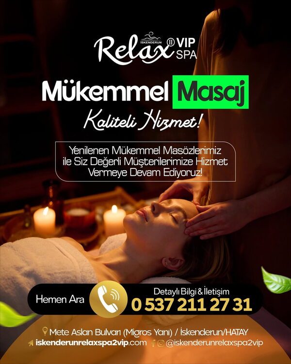 İskenderun Relax Spa VIP Masaj Salonu Instagram